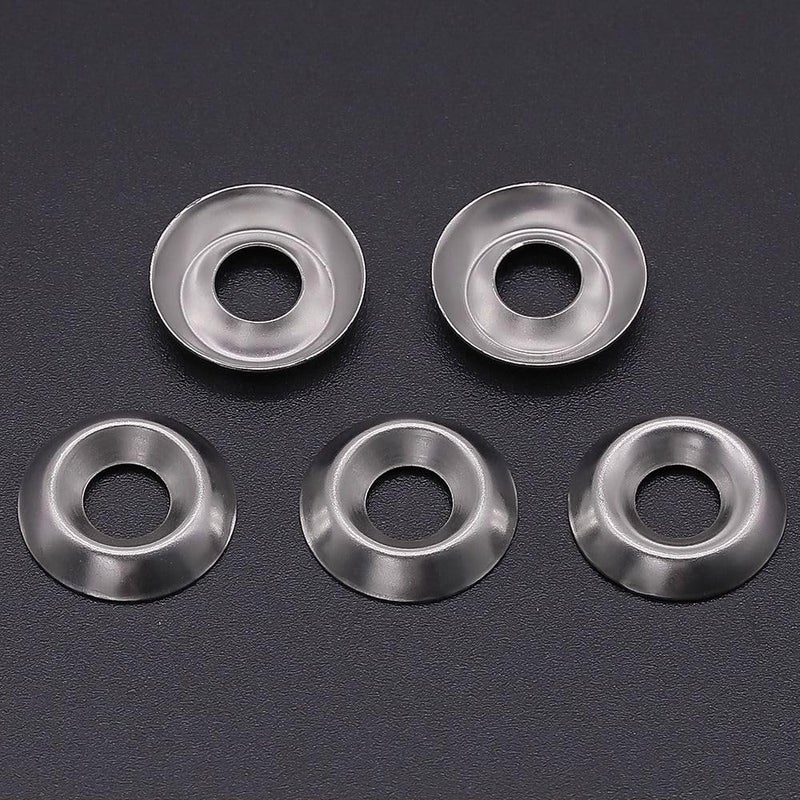 RoyceMart #12 (100 Pack) Stainless Countersunk Washers, No.12 Cup Washers 304 Stainless Steel 18-8, Bright Finish - Image 2